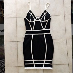 Black and white Bodycon dress